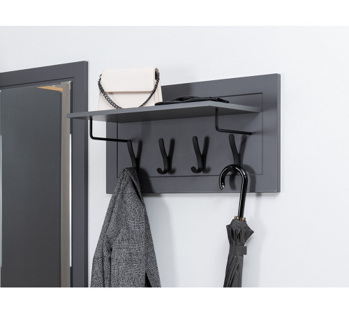 Настенная вешалка Моби Остин Серый графит Серый графит