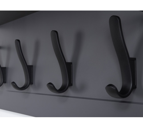 Настенная вешалка Моби Остин Серый графит Серый графит
