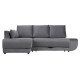 Угловой диван Правила мебели Манхэттен Стальной, велюр Слева