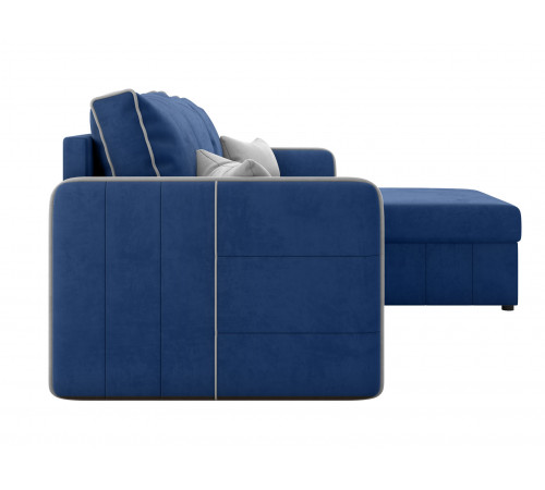 Угловой диван Правила мебели Граус Синий, велюр Универсальное