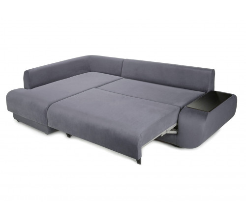 Угловой диван Правила мебели Манхэттен Стальной, велюр Слева