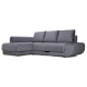 Угловой диван Правила мебели Манхэттен Стальной, велюр Слева