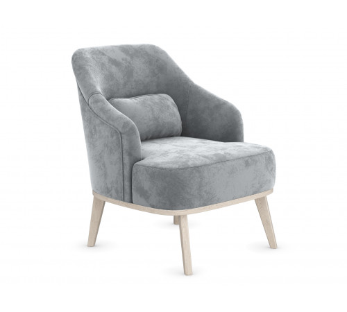 Кресло Правила мебели Лаурель Миди Серебро, микровелюр Серебро, микровелюр