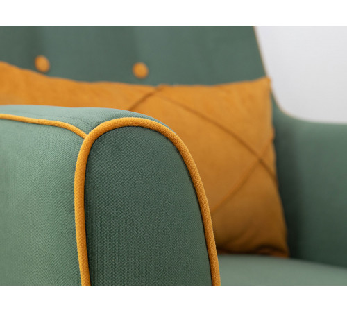 Кресло НижегородмебельИК Фрэнклин Лиственный / Желтый, велюр Лиственный / Желтый, велюр