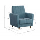 Кресло Сильва Эссен Синий, велюр Синий, велюр