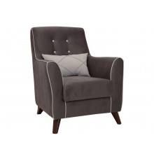 Кресло НижегородмебельИК Фрэнклин Мокко / Крем, велюр Мокко / Крем, велюр