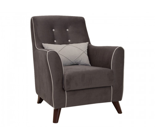 Кресло НижегородмебельИК Фрэнклин Мокко / Крем, велюр Мокко / Крем, велюр