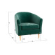 Кресло Правила мебели Элен Зеленый, велюр Зеленый, велюр