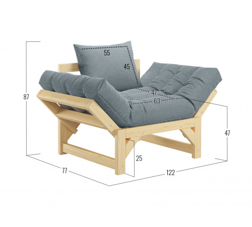 Кресло Салотти Евро Темно-серый, рогожка Темно-серый, рогожка