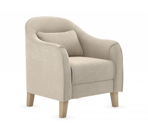 Кресло Правила мебели Эдита Бежевый, велюр Бежевый, велюр