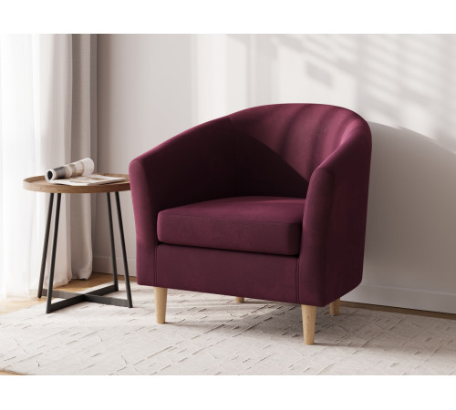 Кресло Правила мебели Элен Винный, велюр Винный, велюр