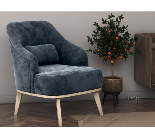 Кресло Правила мебели Лаурель Миди Графит, микровелюр Графит, микровелюр