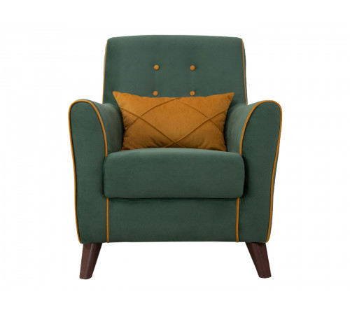 Кресло НижегородмебельИК Фрэнклин Лиственный / Желтый, велюр Лиственный / Желтый, велюр