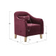 Кресло Правила мебели Эдита Брусничный, велюр Брусничный, велюр