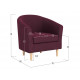 Кресло Правила мебели Элен Винный, велюр Винный, велюр