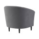 Кресло Правила мебели Элен Серый, велюр Серый, велюр