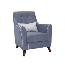 Кресло НижегородмебельИК Фрэнклин Деним / Серый, велюр Деним / Серый, велюр