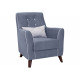 Кресло НижегородмебельИК Фрэнклин Деним / Серый, велюр Деним / Серый, велюр