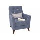 Кресло НижегородмебельИК Фрэнклин Деним / Серый, велюр Деним / Серый, велюр