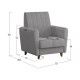 Кресло Сильва Эссен Светло-серый, велюр Светло-серый, велюр