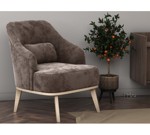 Кресло Правила мебели Лаурель Миди Корица, микровелюр Корица, микровелюр