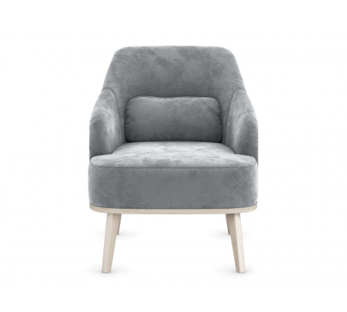 Кресло Правила мебели Лаурель Миди Серебро, микровелюр Серебро, микровелюр