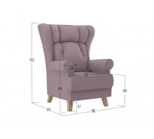 Кресло Элегия Лори Натуральный, лак Натуральный, лак