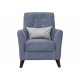 Кресло НижегородмебельИК Фрэнклин Деним / Серый, велюр Деним / Серый, велюр