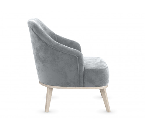 Кресло Правила мебели Лаурель Миди Серебро, микровелюр Серебро, микровелюр