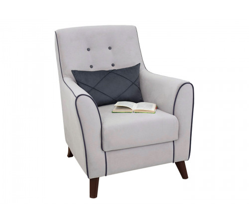 Кресло НижегородмебельИК Фрэнклин Серебро / Графит, велюр Серебро / Графит, велюр