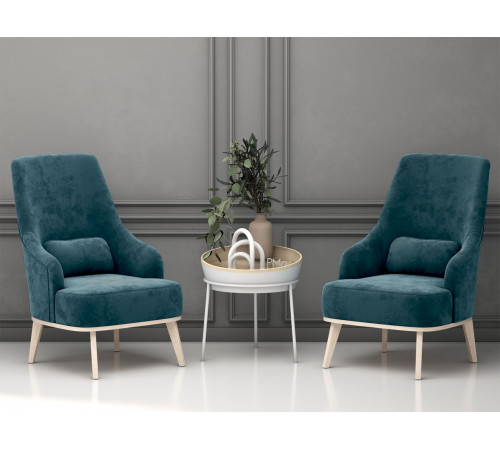 Кресло Правила мебели Лаурель Зеленый, микровелюр Зеленый, микровелюр