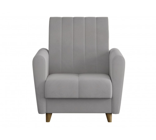 Кресло Сильва Эссен Светло-серый, велюр Светло-серый, велюр