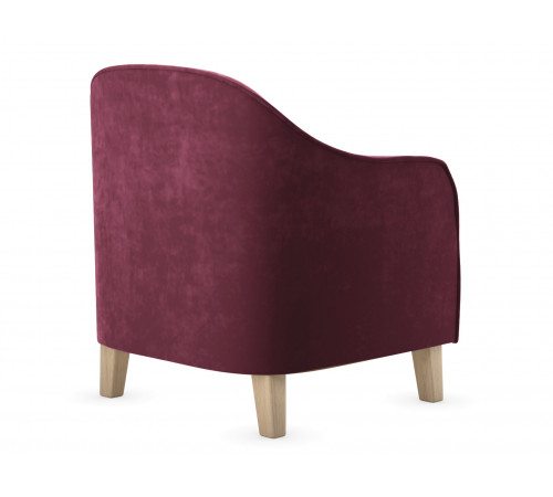 Кресло Правила мебели Эдита Брусничный, велюр Брусничный, велюр