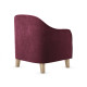 Кресло Правила мебели Эдита Брусничный, велюр Брусничный, велюр