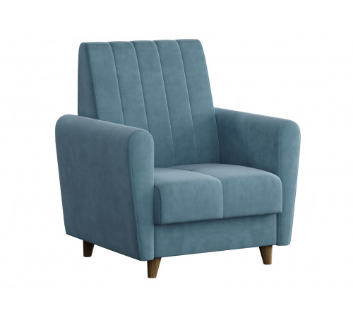 Кресло Сильва Эссен Синий, велюр Синий, велюр