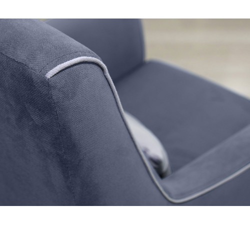 Кресло НижегородмебельИК Фрэнклин Деним / Серый, велюр Деним / Серый, велюр