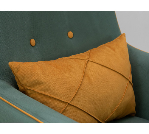 Кресло НижегородмебельИК Фрэнклин Лиственный / Желтый, велюр Лиственный / Желтый, велюр