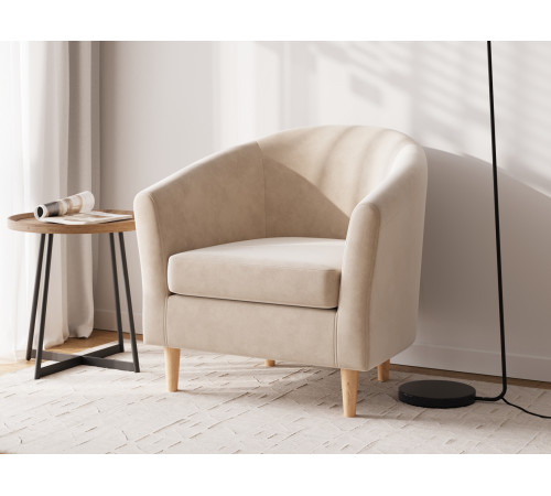 Кресло Правила мебели Элен Бежевый, велюр Бежевый, велюр