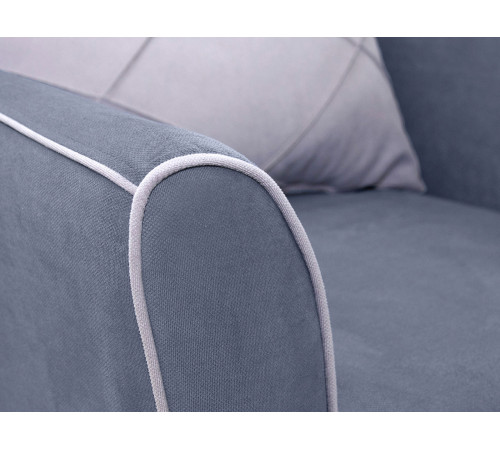 Кресло НижегородмебельИК Фрэнклин Деним / Серый, велюр Деним / Серый, велюр