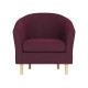 Кресло Правила мебели Элен Винный, велюр Винный, велюр