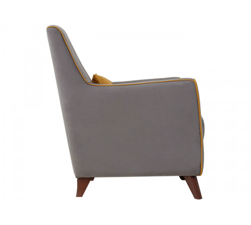 Кресло НижегородмебельИК Фрэнклин Графит / Желтый, велюр Графит / Желтый, велюр