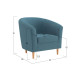Кресло Правила мебели Элен Аквамарин, искусственный мех Аквамарин, искусственный мех