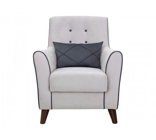 Кресло НижегородмебельИК Фрэнклин Серебро / Графит, велюр Серебро / Графит, велюр