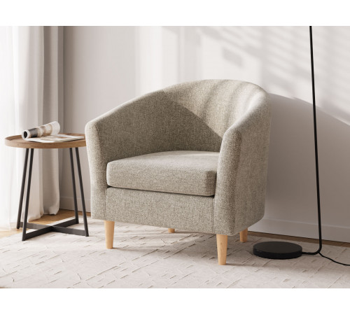 Кресло Правила мебели Элен Капучино, рогожка Капучино, рогожка