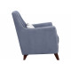 Кресло НижегородмебельИК Фрэнклин Деним / Серый, велюр Деним / Серый, велюр