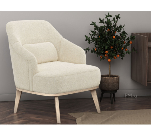 Кресло Правила мебели Лаурель Миди Крем, иск. мех Крем, иск. мех