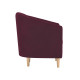 Кресло Правила мебели Элен Винный, велюр Винный, велюр