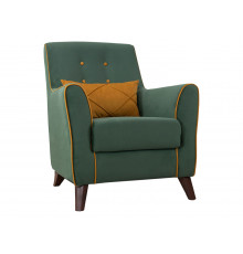 Кресло НижегородмебельИК Фрэнклин Лиственный / Желтый, велюр Лиственный / Желтый, велюр