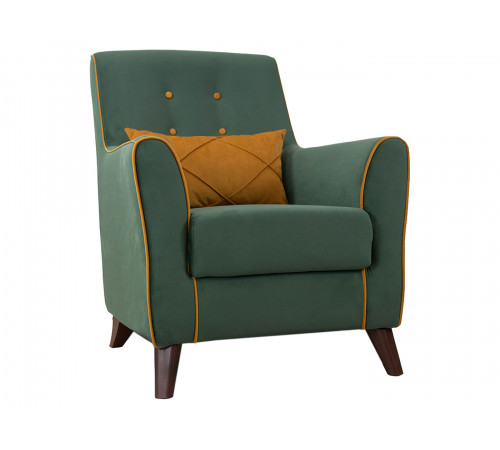 Кресло НижегородмебельИК Фрэнклин Лиственный / Желтый, велюр Лиственный / Желтый, велюр