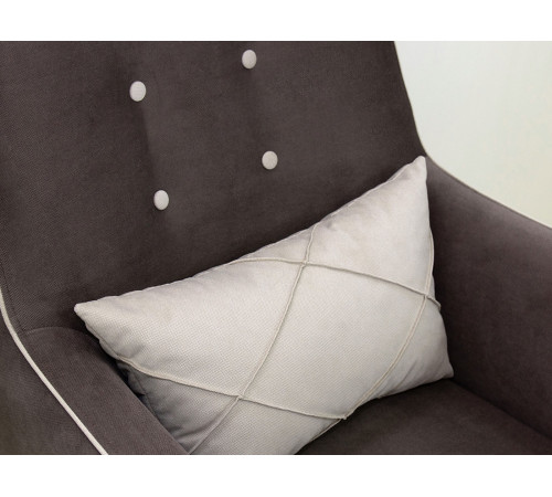 Кресло НижегородмебельИК Фрэнклин Мокко / Крем, велюр Мокко / Крем, велюр